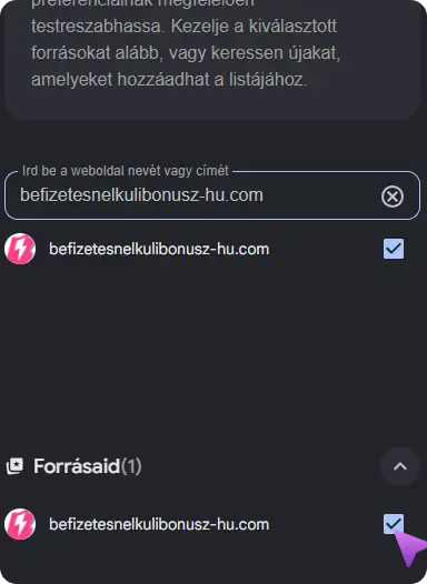 Kattints a Követés gombra